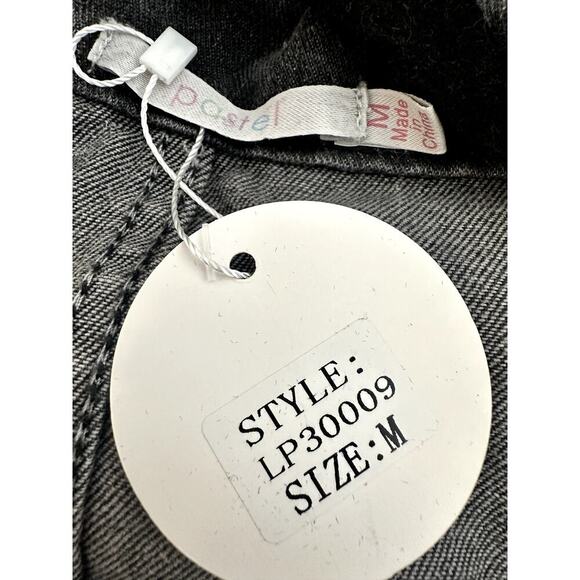 Pastel - 1951 Embellished Denim Vest (Dark Grey) - M - Picture 3 of 4